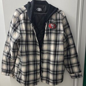 49er plaid hoodie
Size Large
New, never worn